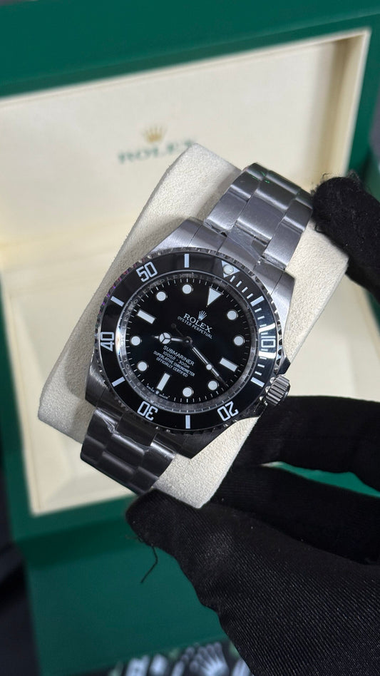 RLX SUBMARINER NO DATE (PLATA/NEGRO)