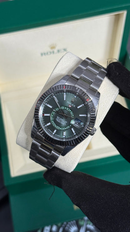 RLX SKY-DWELLER (PLATA/VERDE)