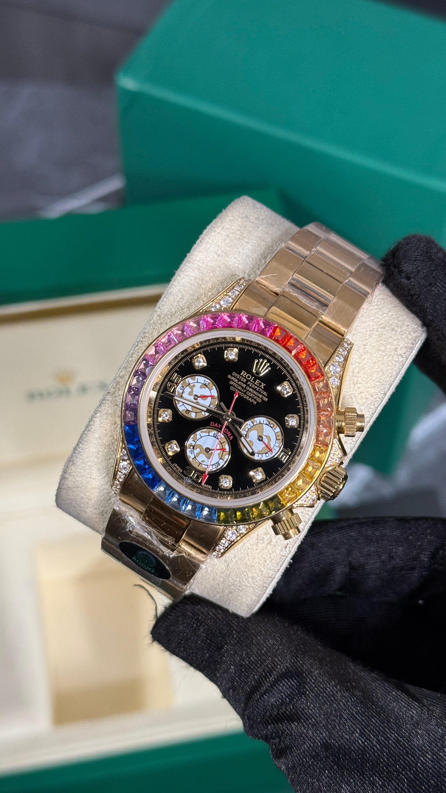 RLX DAYTONA RAINBOW (ORO/NEGRO)