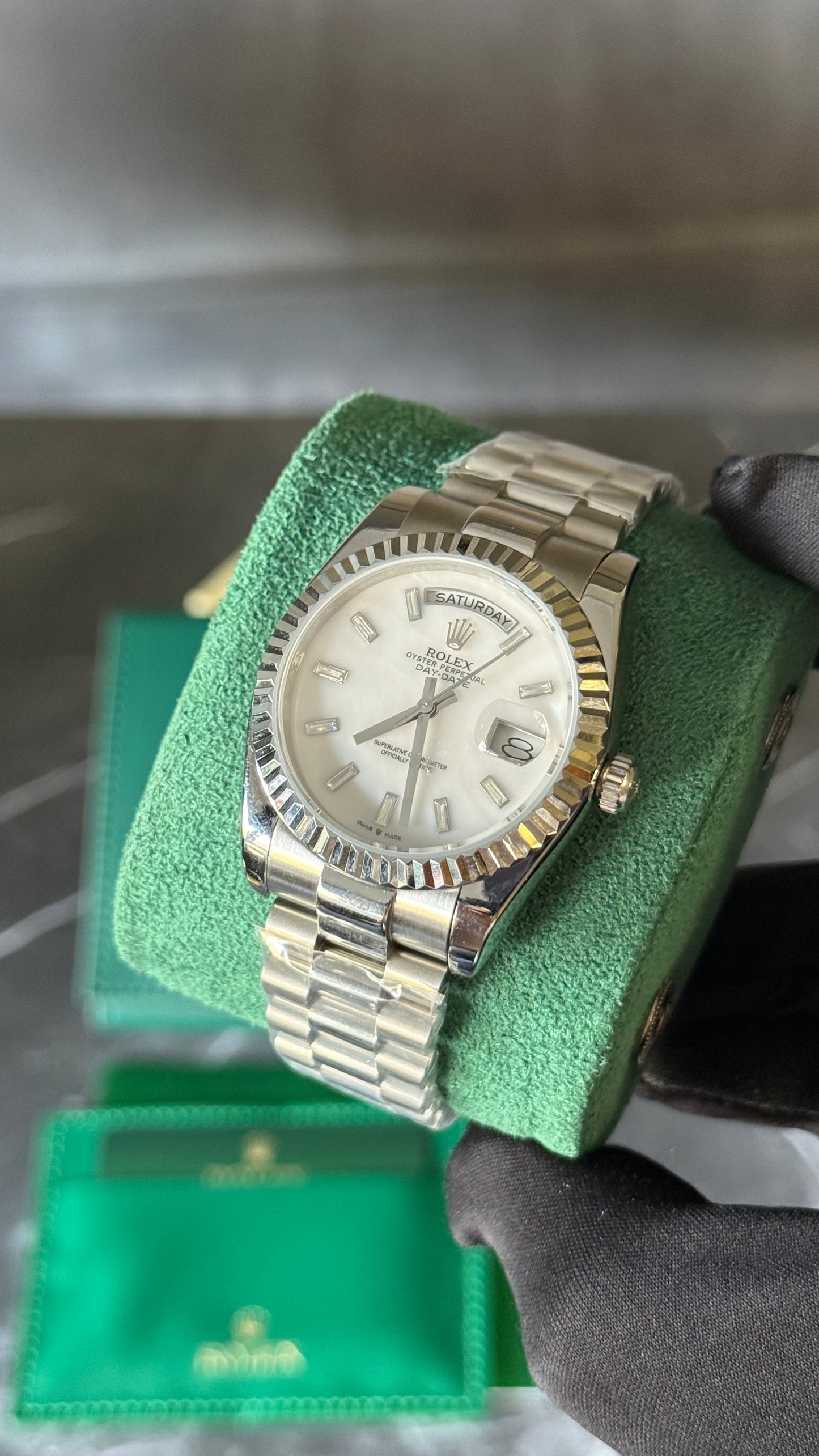 RLX DAY-DATE (BLANCO/ BAGUETTE) 36MM