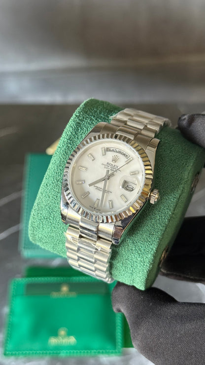 RLX DAY-DATE (BLANCO/ BAGUETTE) 36MM