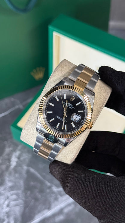 RLX DATEJUST (BICOLOR/ NEGRO) 41mm