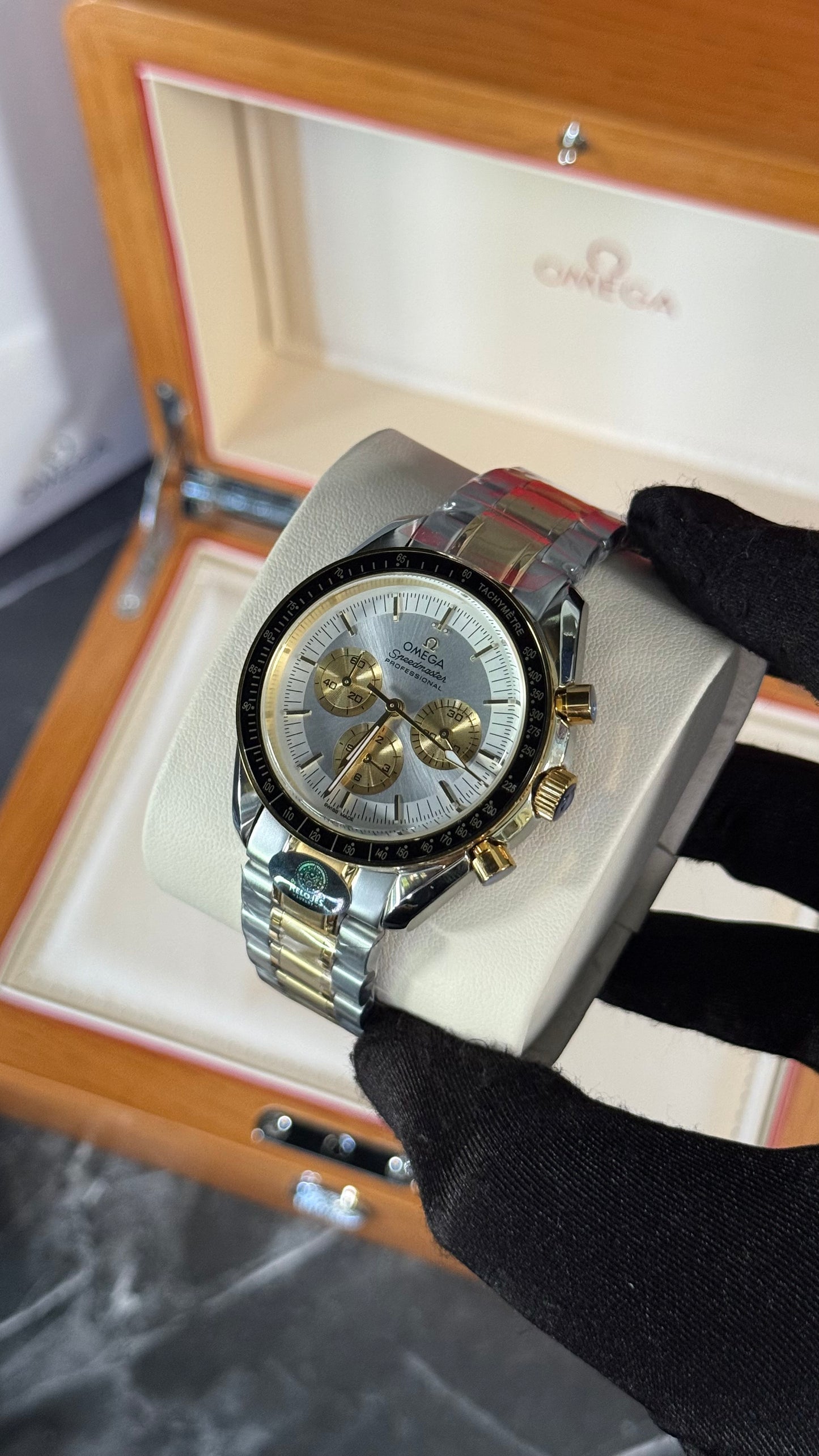 OMG SPEEDMASTER (ORO/PLATA/BLANCO)