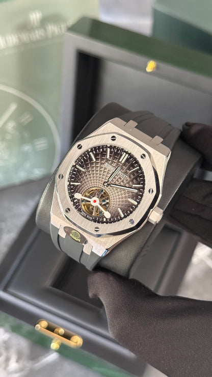 AP ROYAL OAK TURBILLON (PLATA/NEGRO)