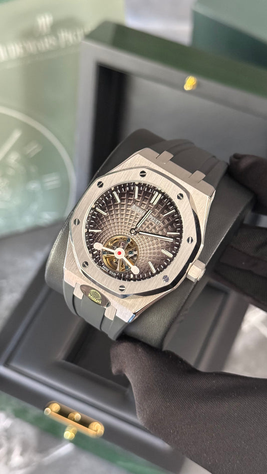 AP ROYAL OAK TURBILLON (PLATA/NEGRO)