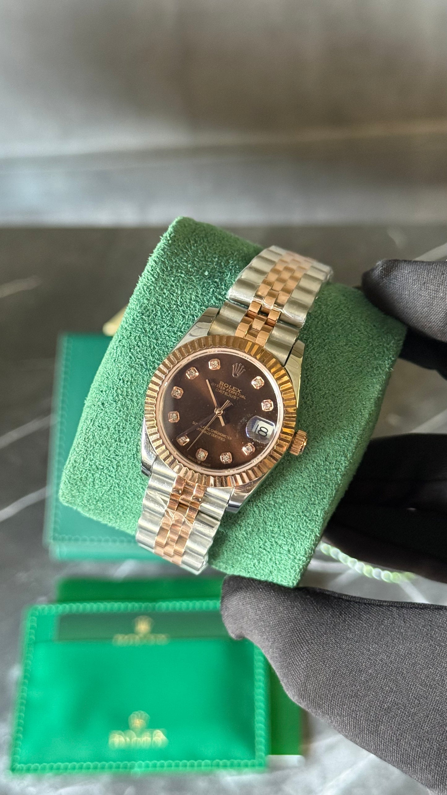 RLX DATEJUST (ORO ROSA/ MARRÓN ) 31mm
