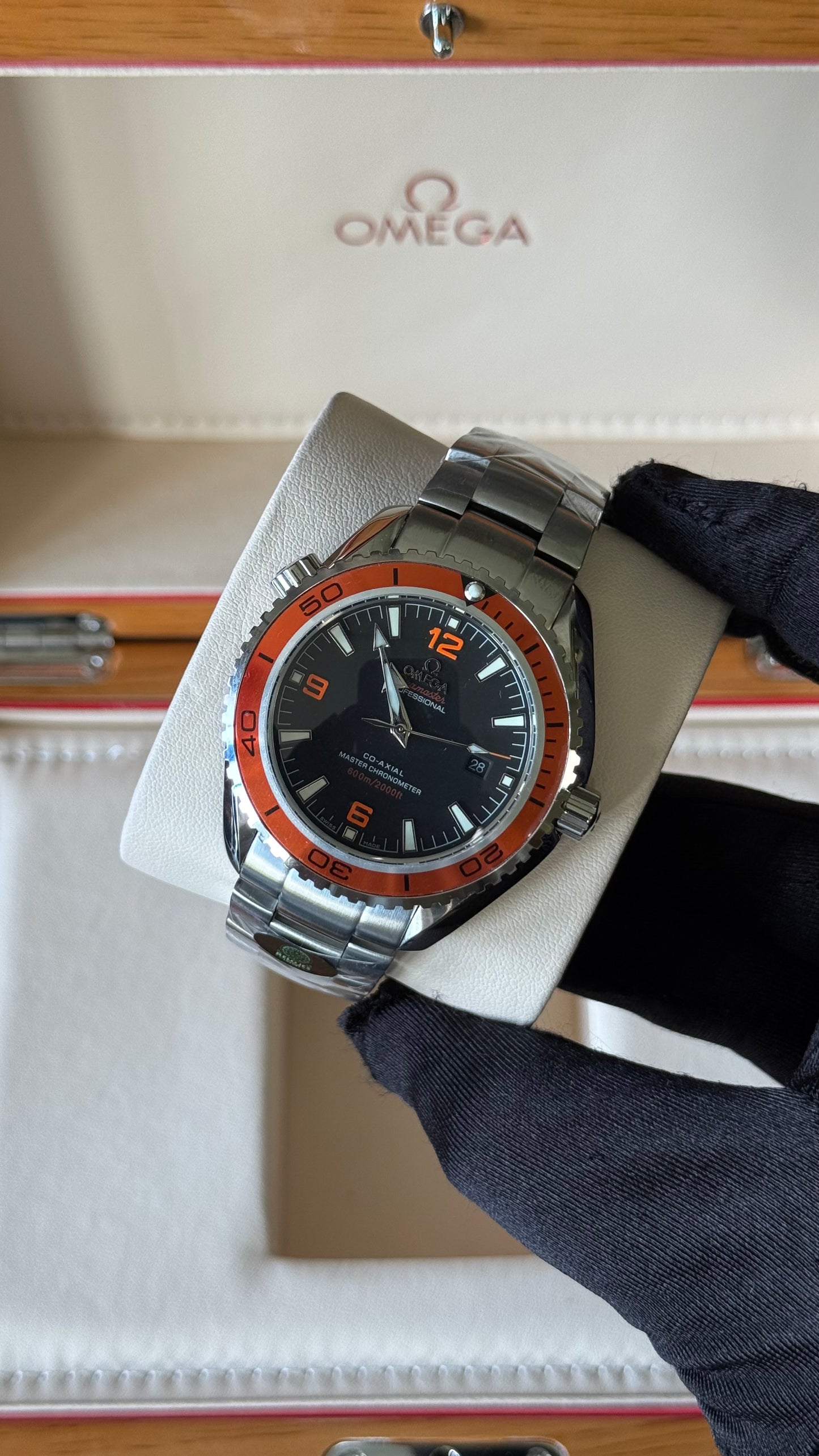 OMG SEAMASTER CO-AXIAL NEGRO/NARANJA