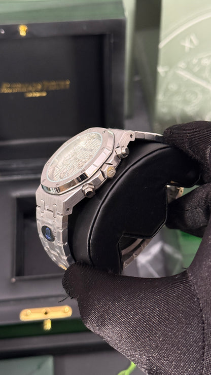 AP ROYAL OAK CRONÓGRAFO (PLATA/BLANCO)