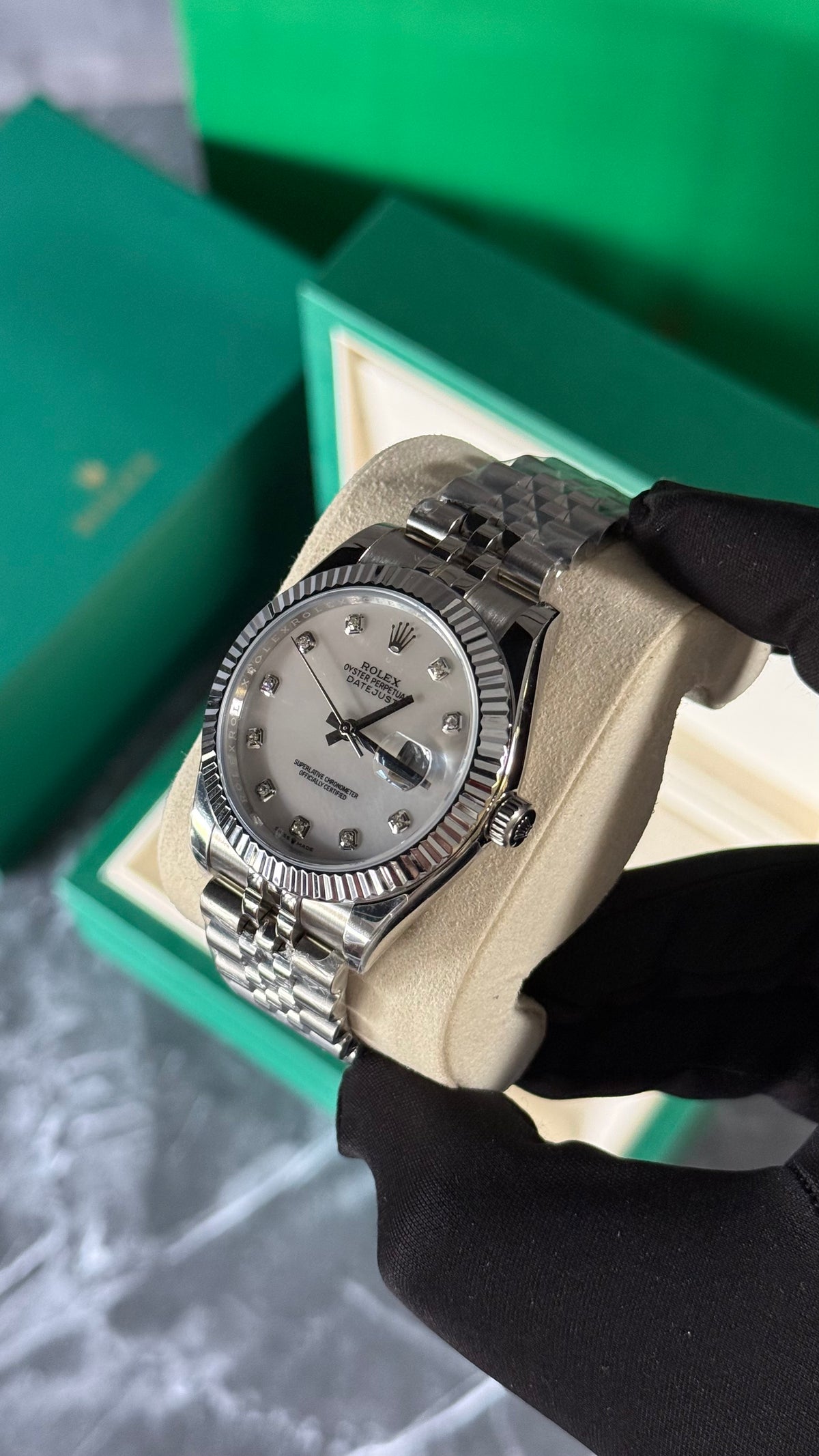 RLX DATEJUST JUBILEE (PLATA/PERLADO) 41mm