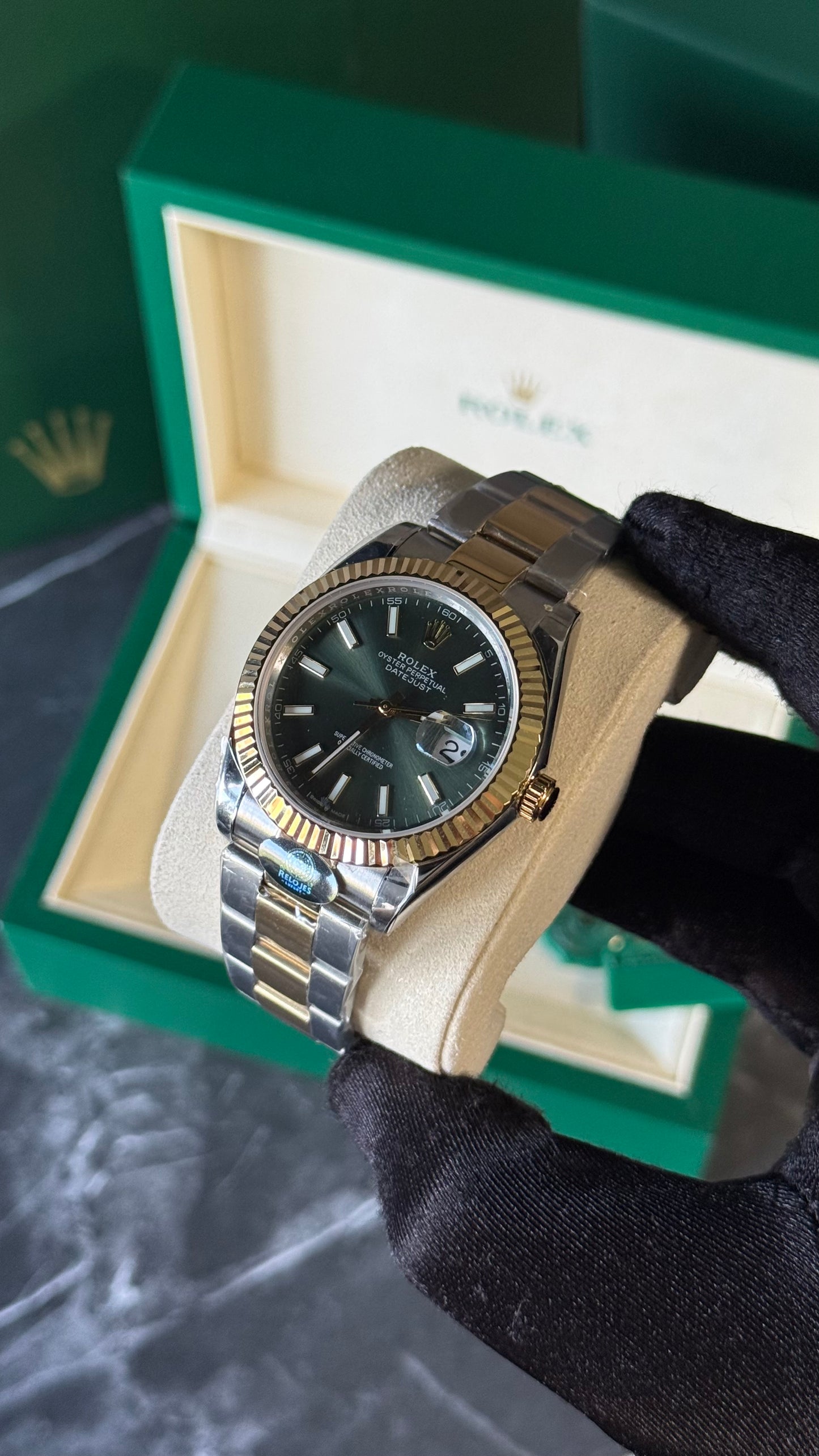 RLX DATEJUST (BICOLOR/ VERDE)