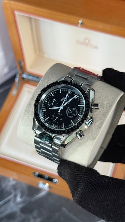 OMG SPEEDMASTER (NEGRO/PLATA) CUARZO