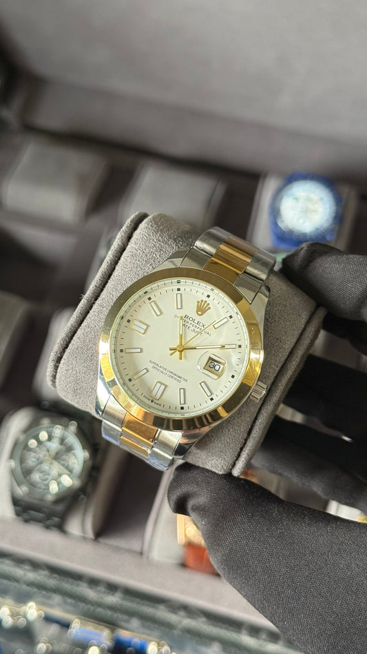 RLX DATEJST BICOLOR/ BLANCO R4