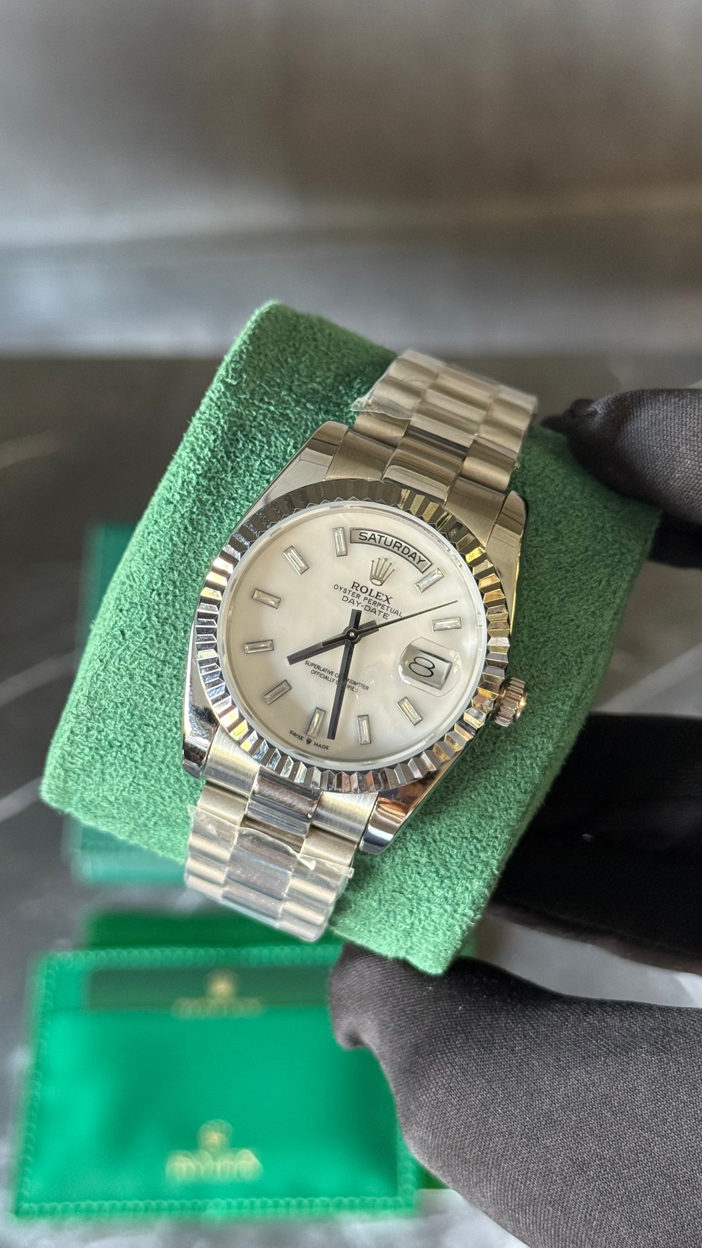 RLX DAY-DATE (BLANCO/ BAGUETTE) 36MM