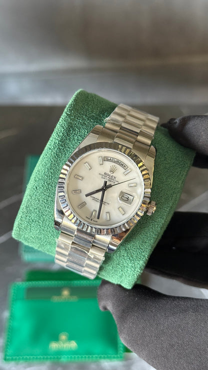 RLX DAY-DATE (BLANCO/ BAGUETTE) 36MM