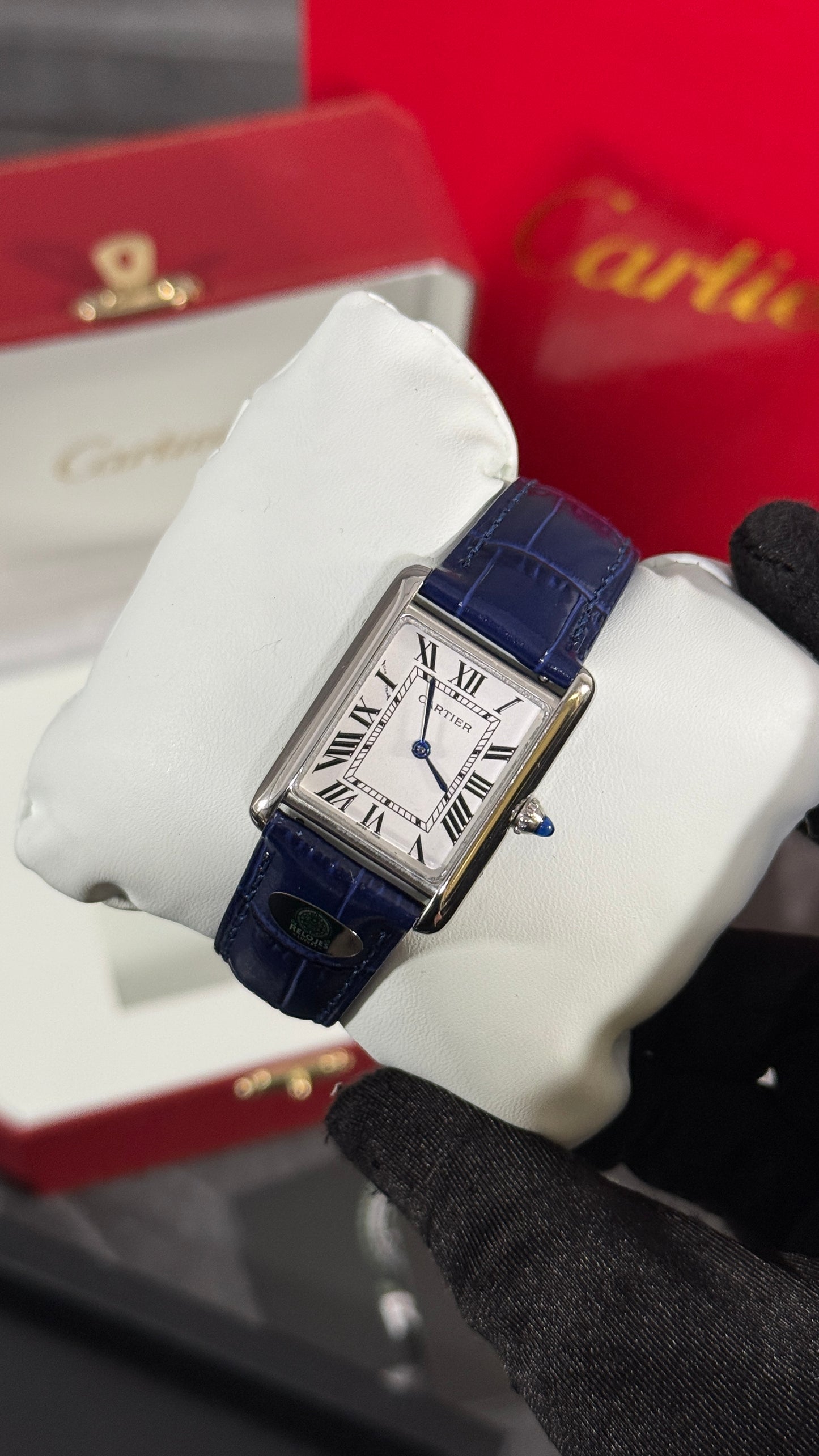 CRT TANK LOUIS (PLATA/BLANCO/AZUL) 26MM