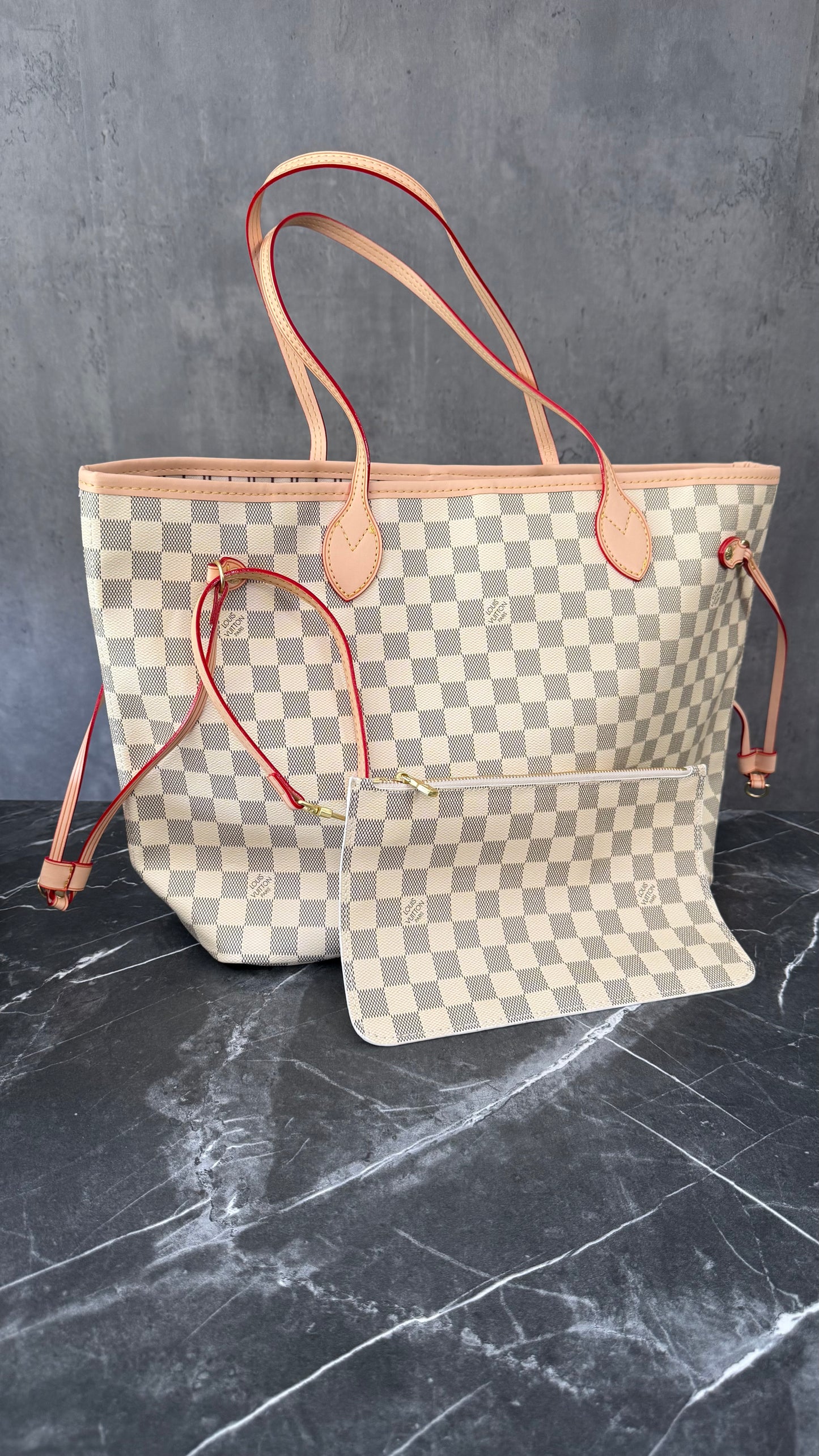 LV NEVERFULL BEIGE 46cm (p)