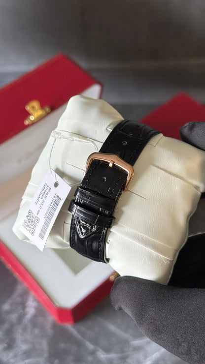 CRT SANTOS (ORO ROSA) PIEL NEGRO