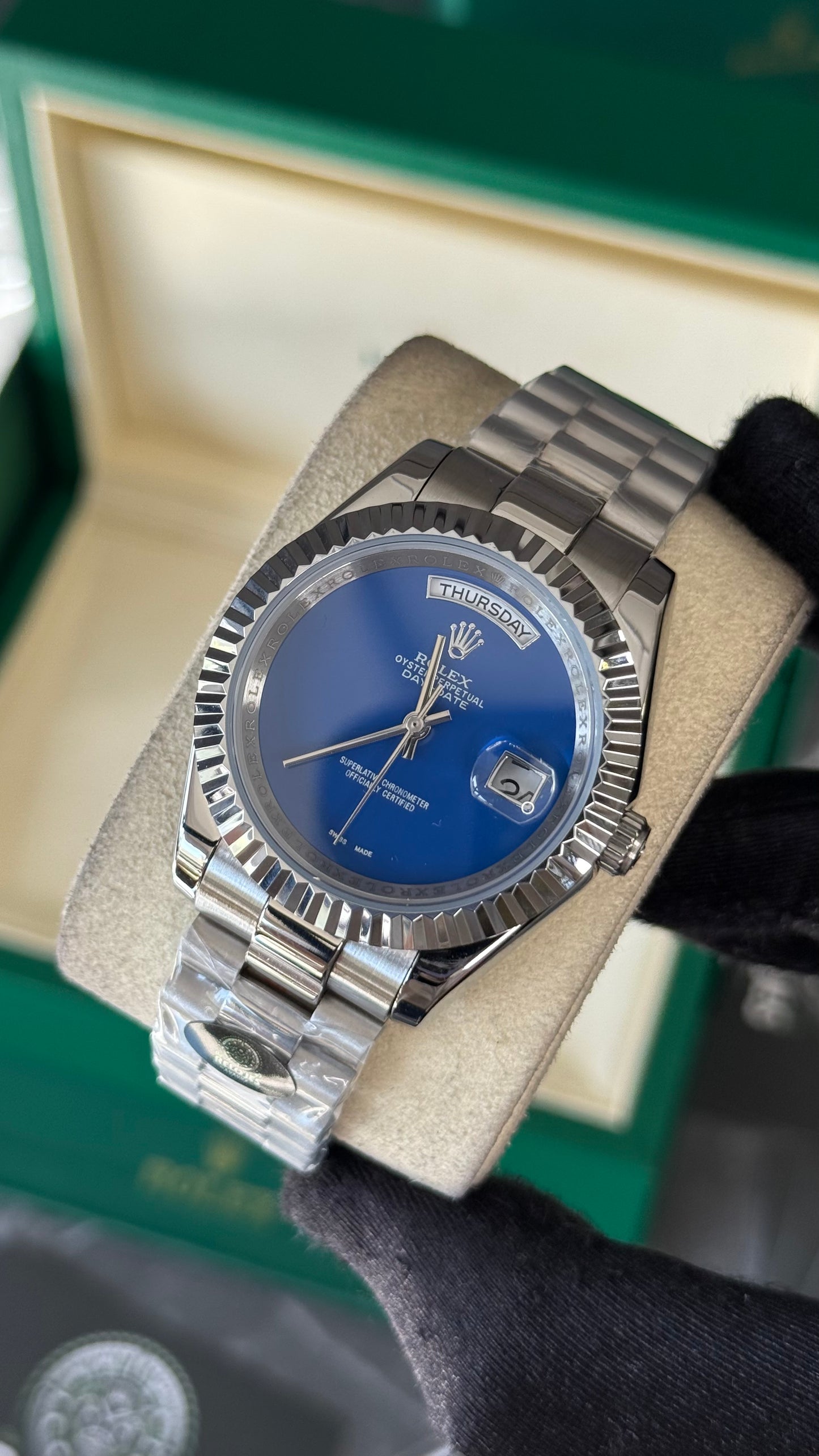 RLX DAY-DATE (PLATA/AZUL) Z
