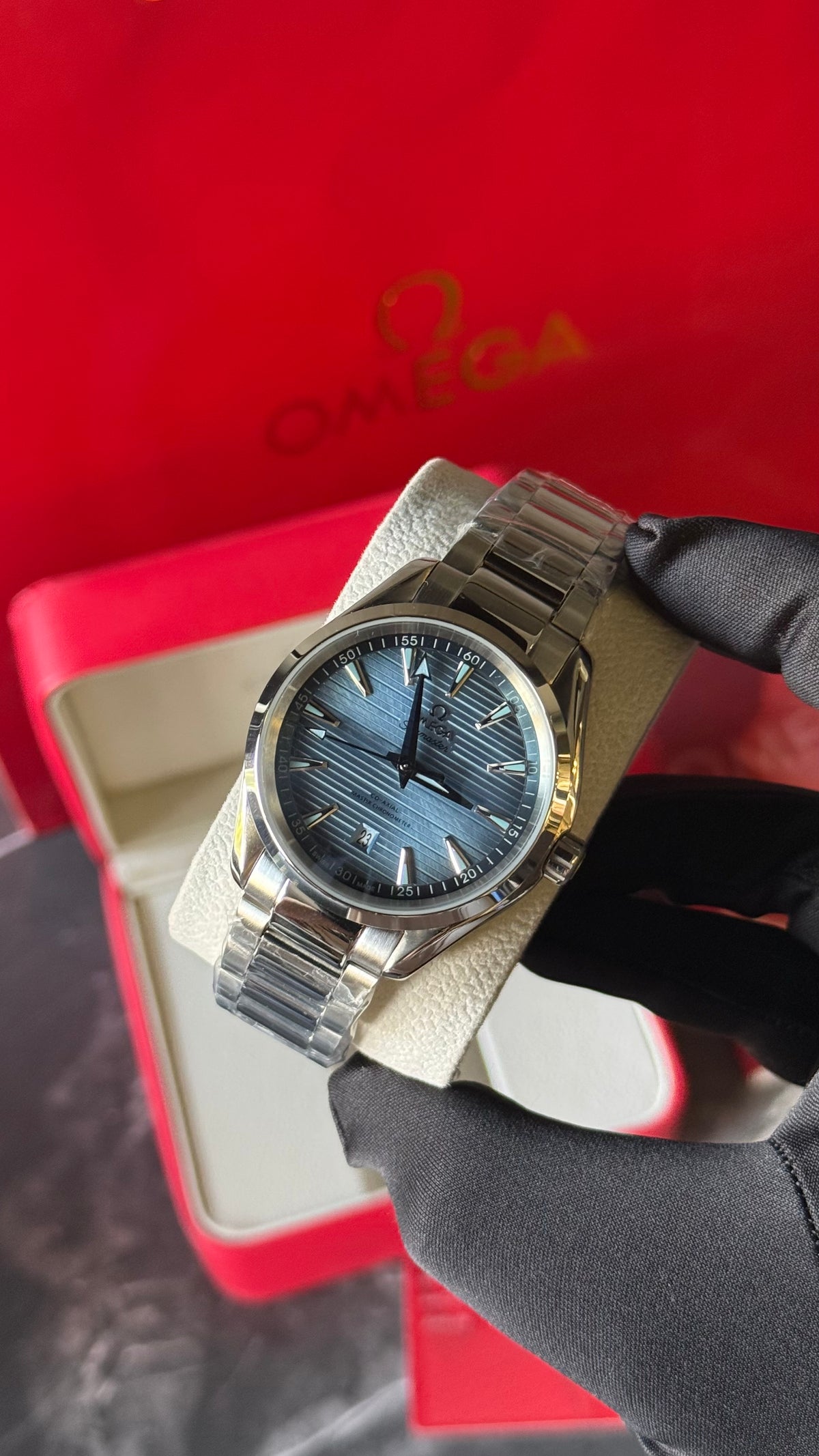 OMG AQUATERRA (PLATA/AZUL CELESTE) 41mm
