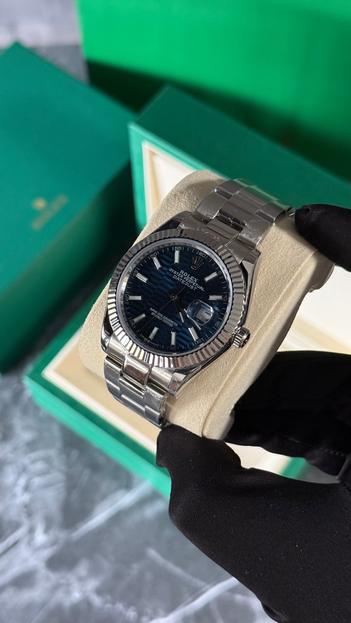 RLX DATEJUST X (PLATA/AZUL)