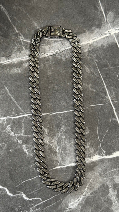 CADENA DIAMANTES PLATA 50CM x0