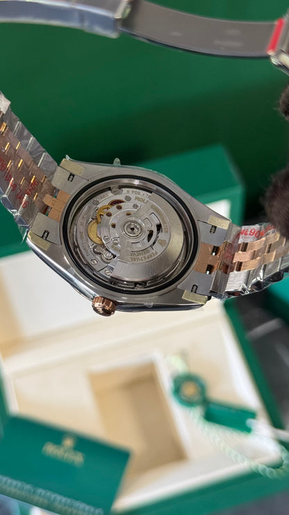 RLX DATEJUST BICOLOR (ORO ROSA / PLATA) CHOCOLATE (SUPERCL0N)