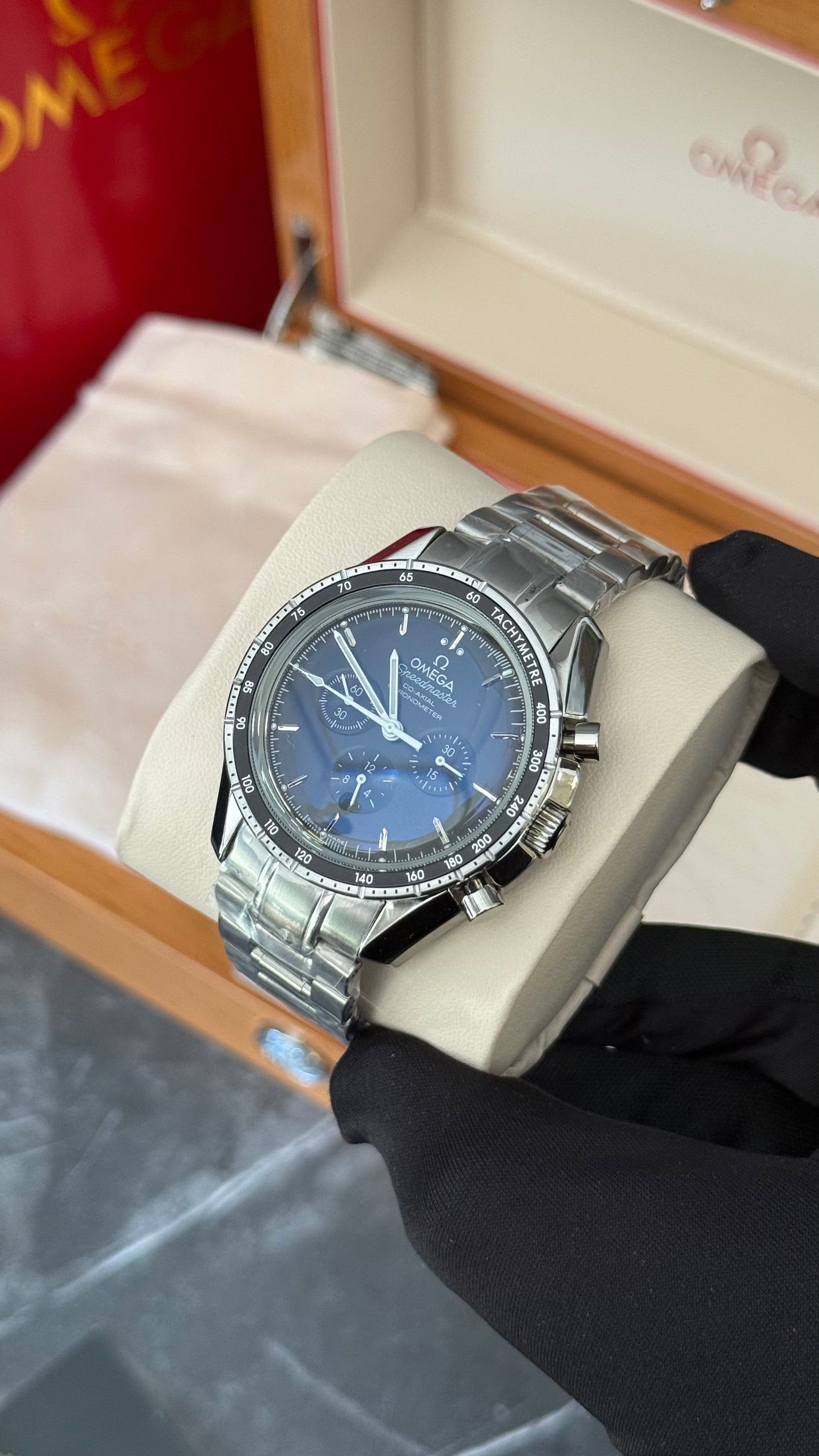 OMG SPEEDMASTER (NEGRO/PLATA) CO AUTOMÁTICO