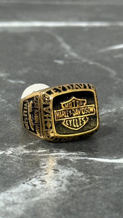 Anillo harley-davidson oro