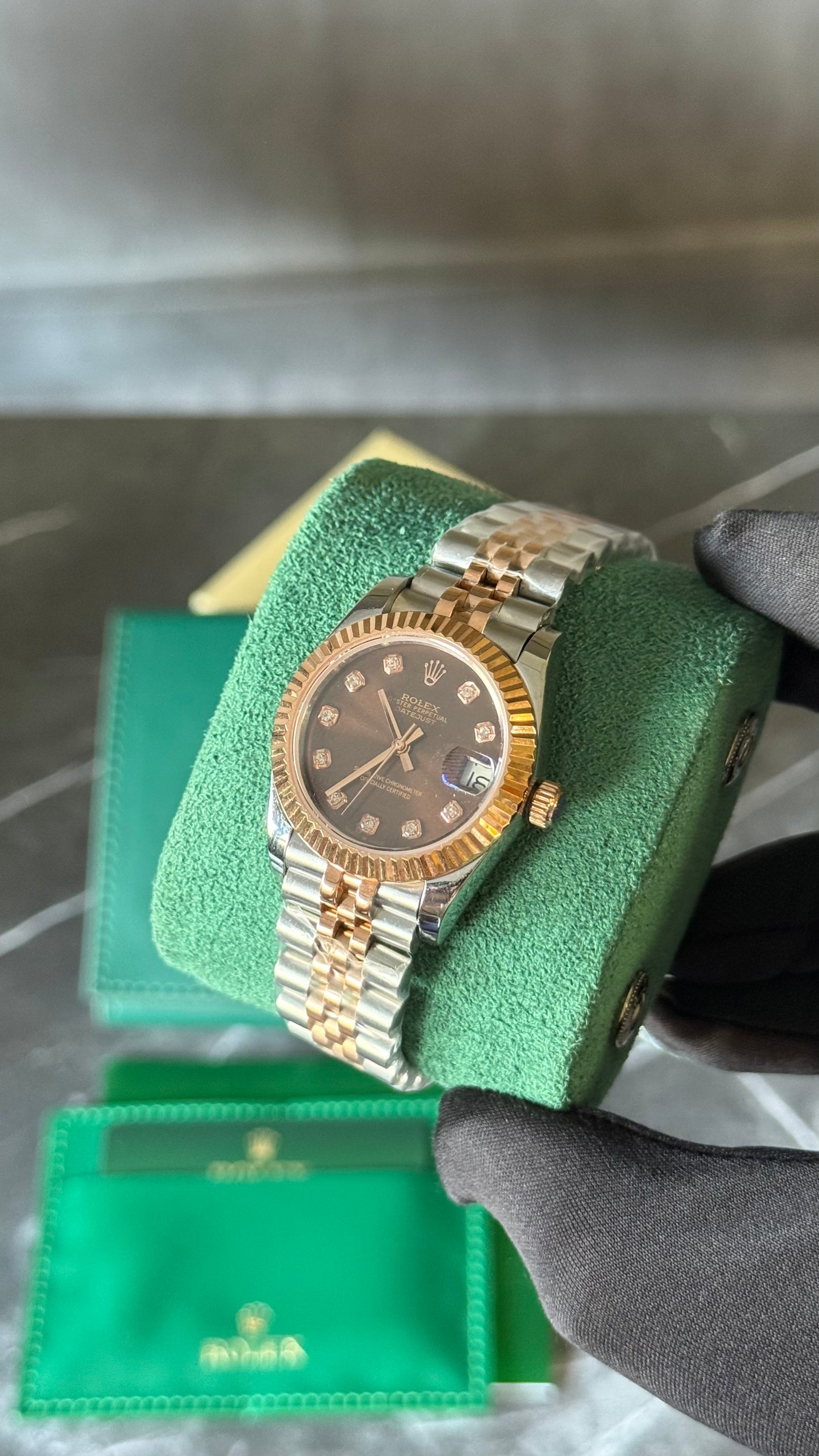 RLX DATEJUST (ORO ROSA/ MARRÓN ) 31mm