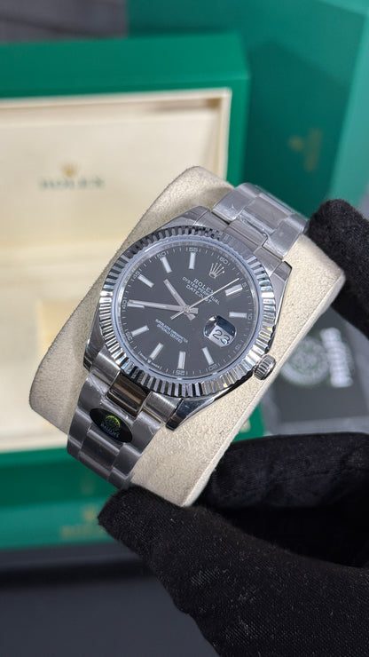 RLX DATEJUST (PLATA/NEGRO)
