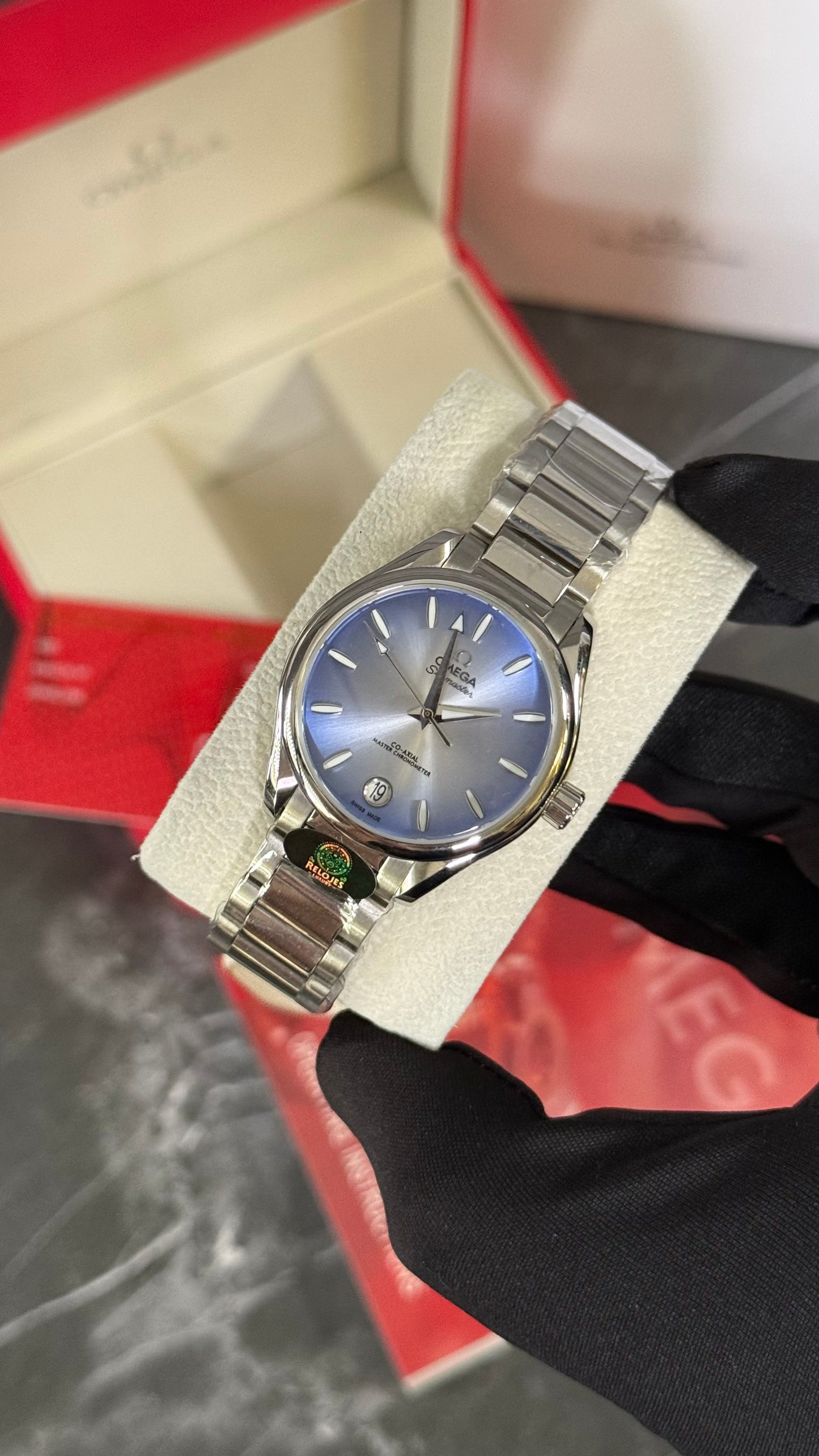 OMG SEAMASTER (PLATA/AZUL) 33mm