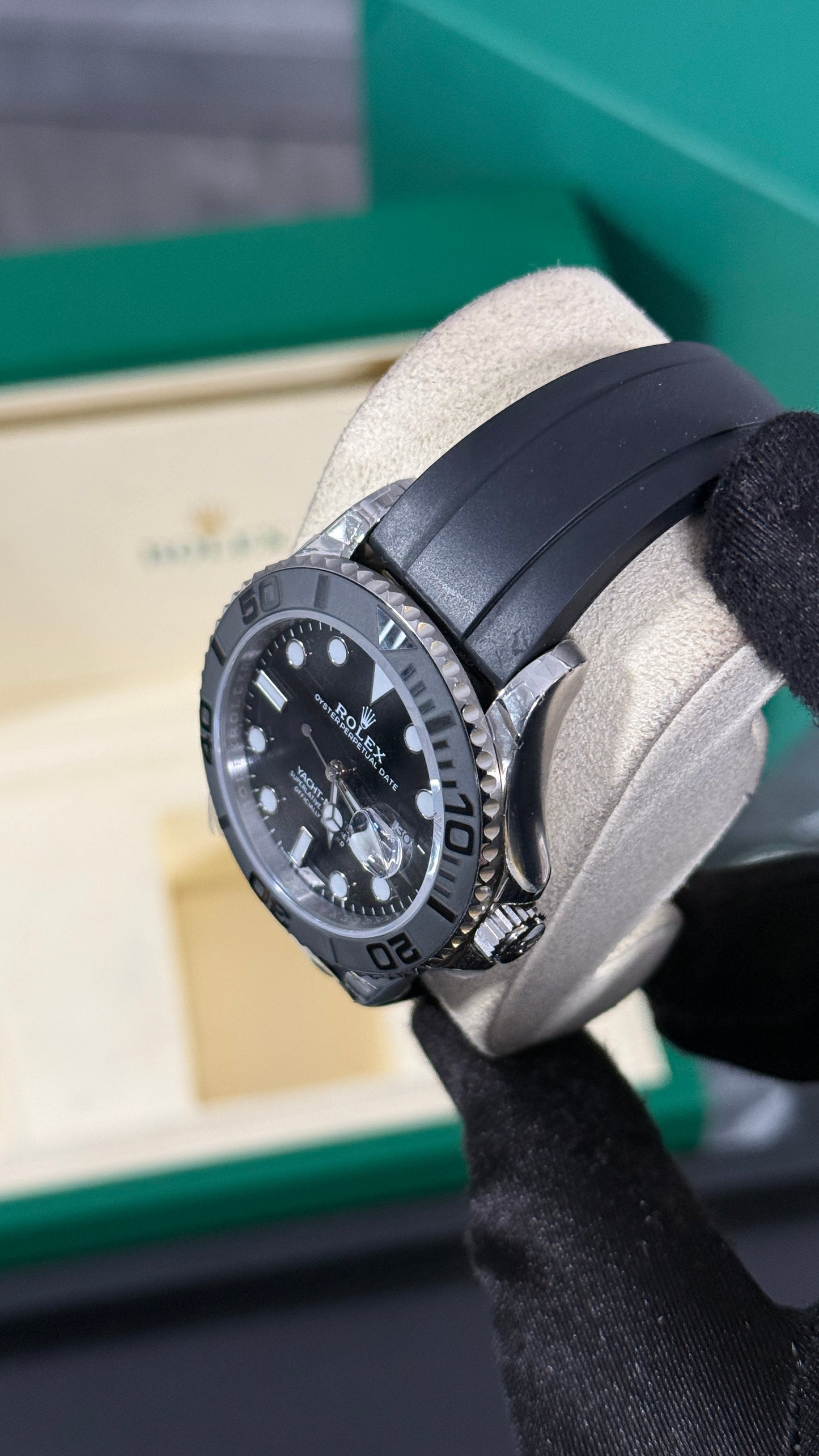 RLX YACHT-MASTER O.F. (PLATA/NEGRA) SUPERCL0N