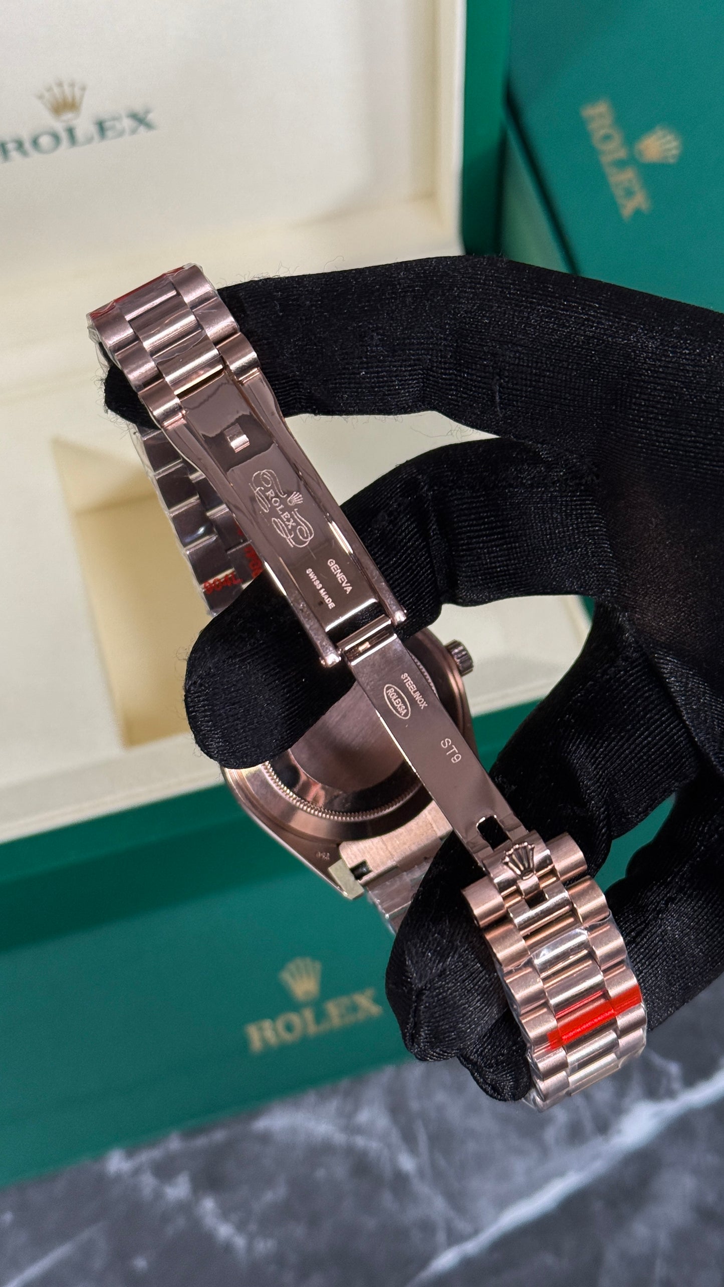 RLX DAY-DATE (ORO ROSA/VERDE-ROMANO)