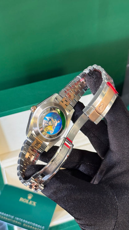 RLX DATEJUST BICOLOR (ORO ROSA / PLATA) CHOCOLATE (SUPERCL0N)