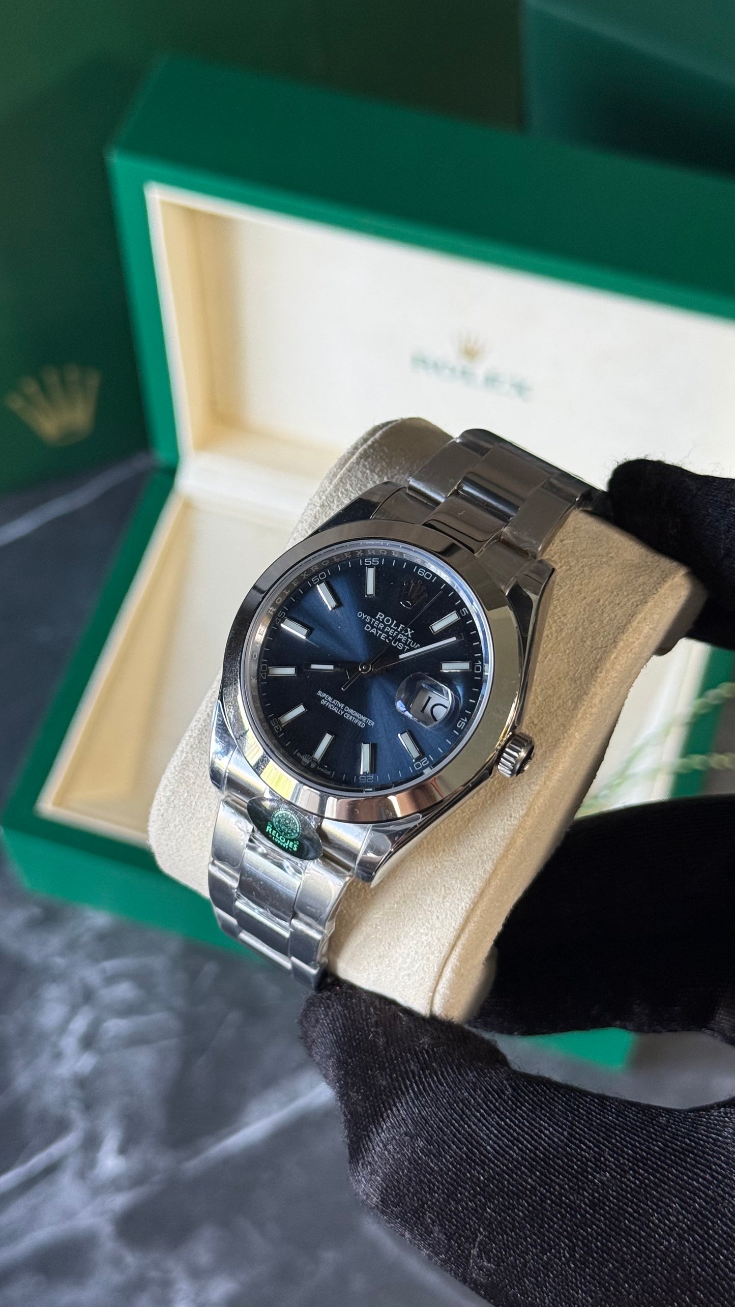 RLX DATEJUST (AZUL/PLATA) LISO  41MM