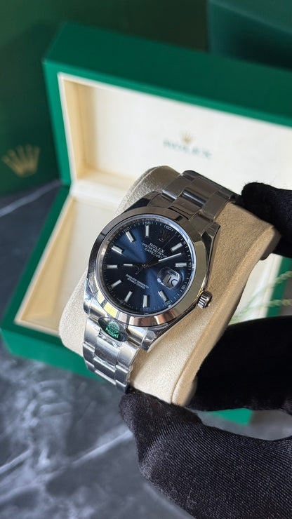 RLX DATEJUST (AZUL/PLATA) LISO  41MM