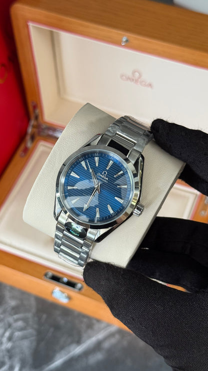 OMG AQUA TERRA (PLATA/AZUL) 41mm