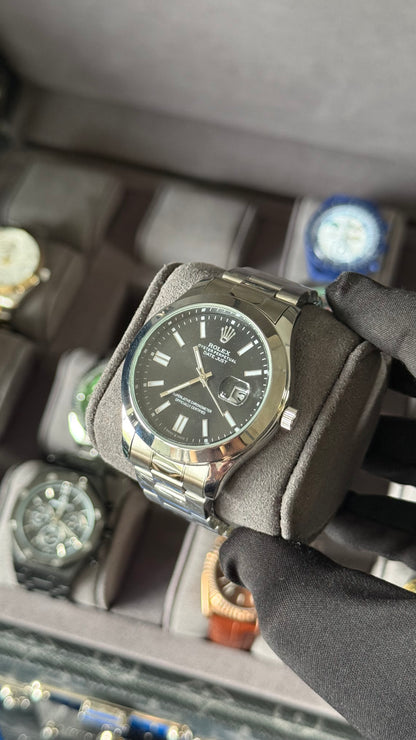 RLX DATEJST NEGRO/ PLATA OYST
