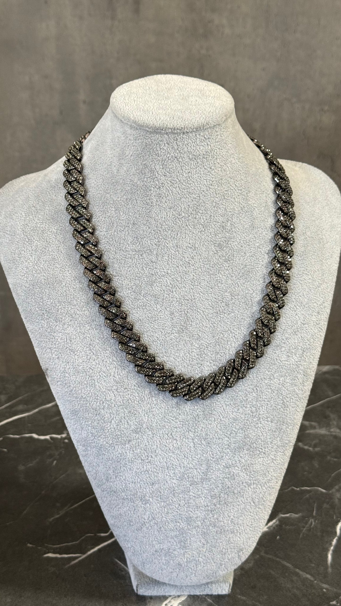 CADENA DIAMANTES PLATA 50CM x0