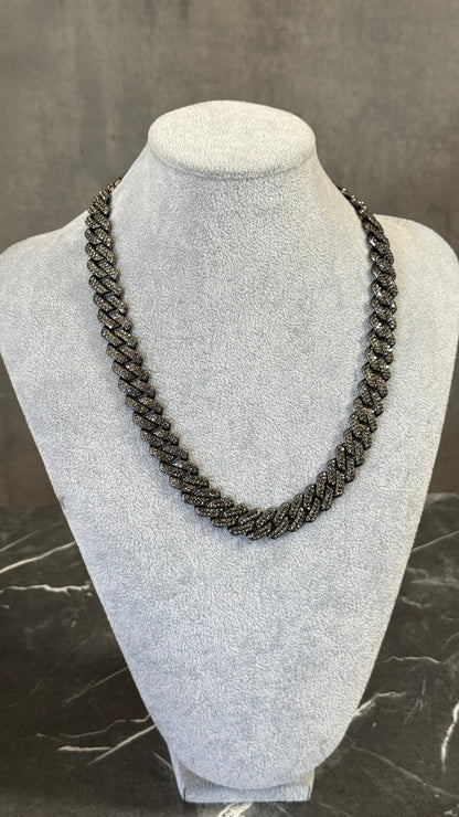 CADENA DIAMANTES PLATA 50CM x0