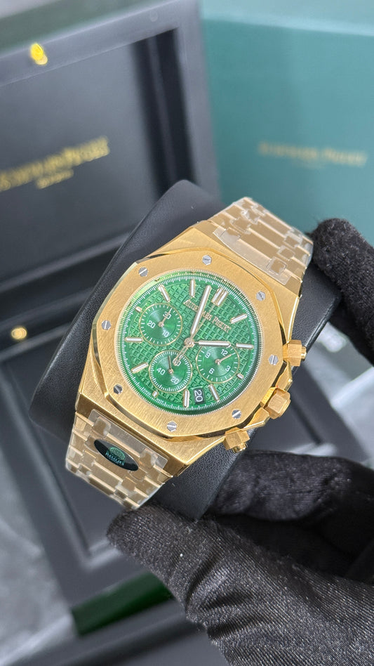 AP ROYAL OAK CRONÓGRAFO (ORO/VERDE)