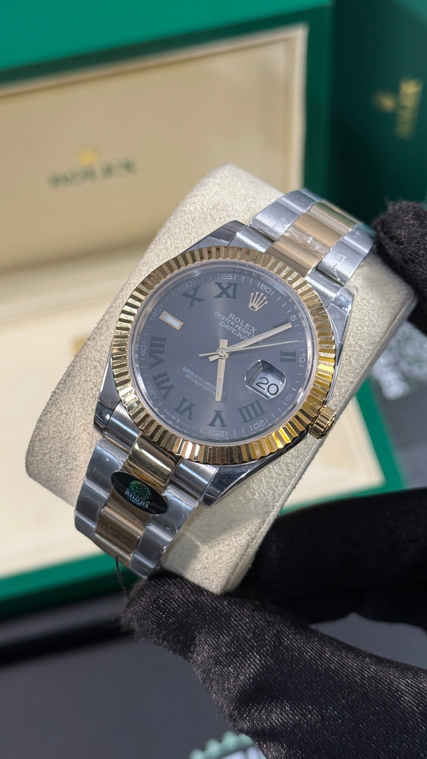 RLX DATEJUST (BICOLOR/GRIS-ROMANO)