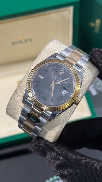 RLX DATEJUST (BICOLOR/GRIS-ROMANO)