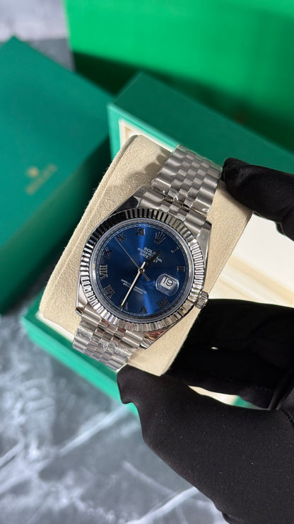 RLX DATEJUST (PLATA/AZUL) JUBILEE ROMANO