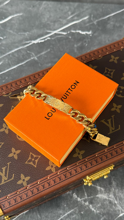 PULSERA LV ESTAMPADO ORO