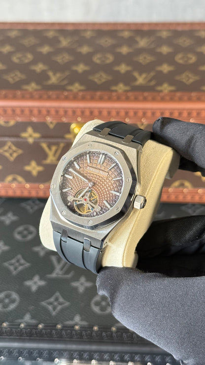 AP ROYAL OAK TURBILLON (PLATA/NEGRO/CHOCOLATE )