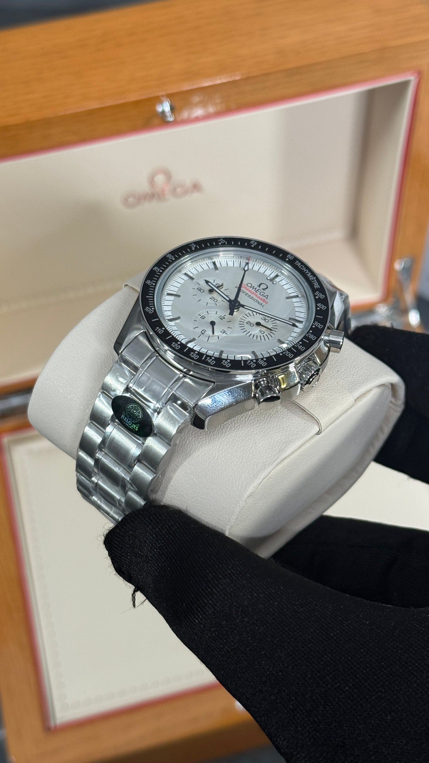 OMG SPEEDMASTER (PLATA/BLANCO) AUTOMÁTICO