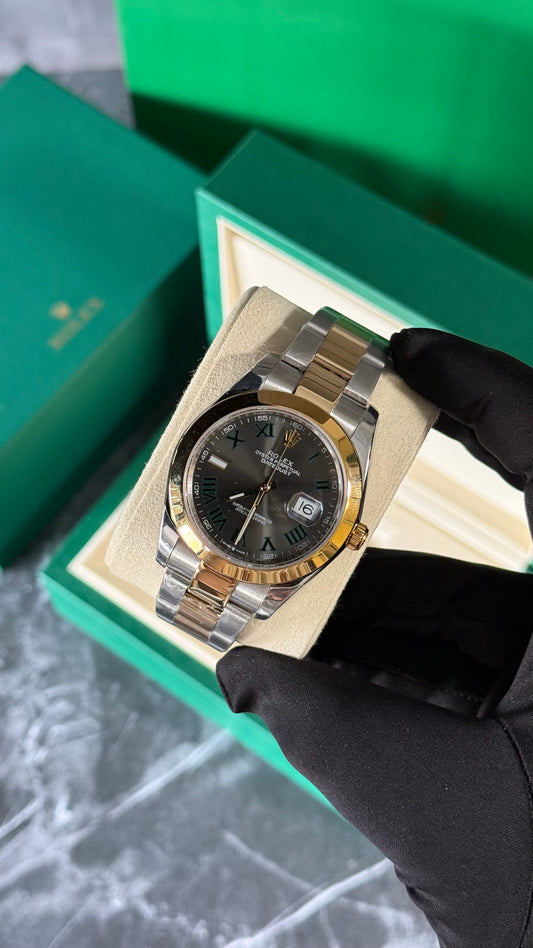RLX DATEJUST WIMBLEDON (BICOLOR) LISO 41MM