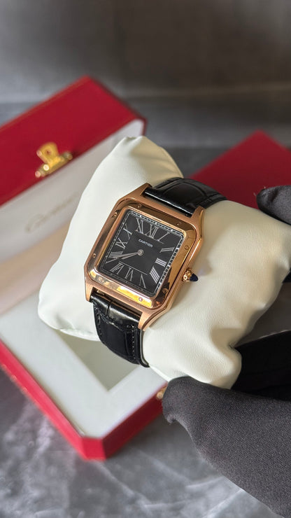 CRT SANTOS (ORO ROSA) PIEL NEGRO