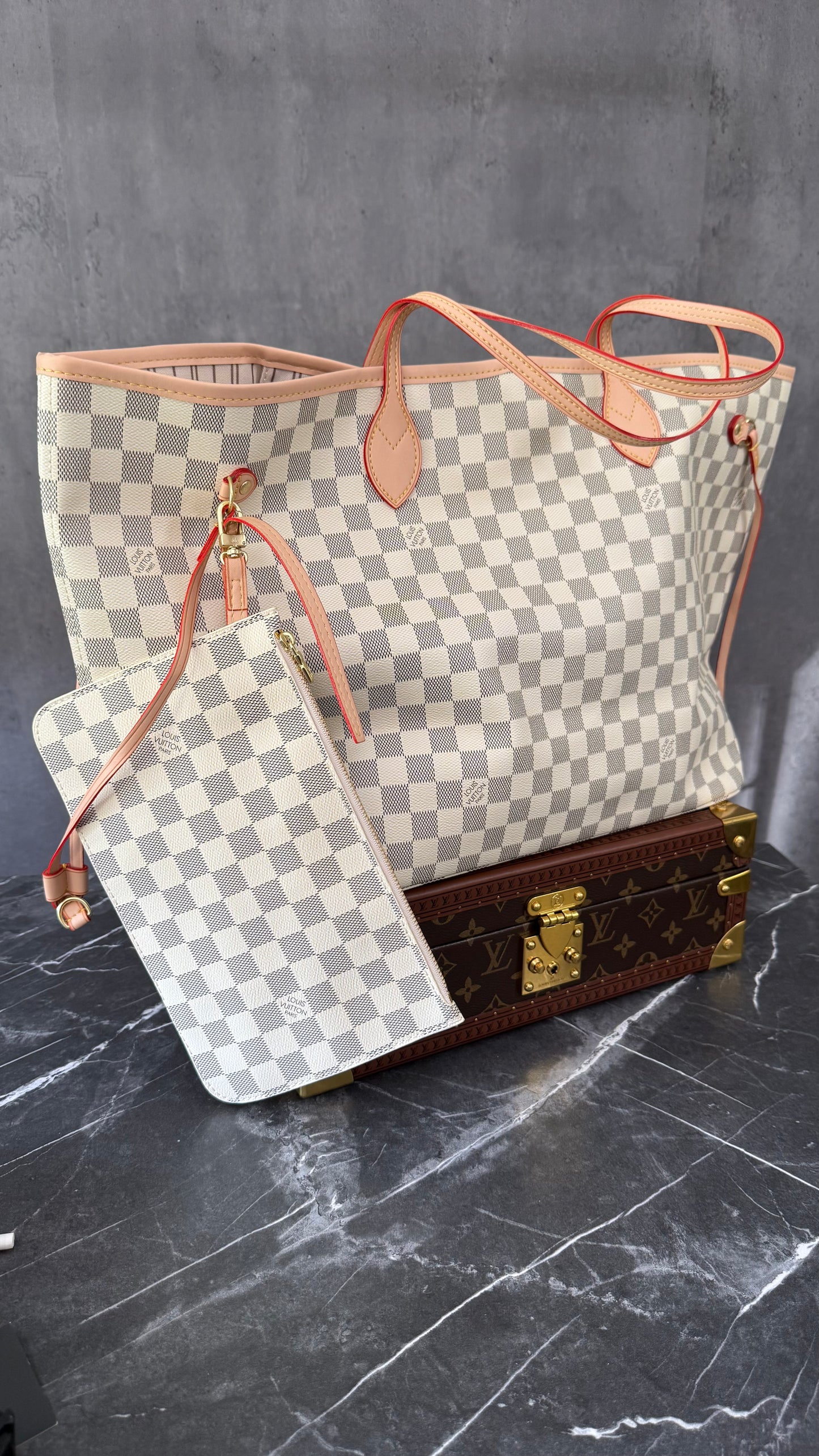 LV NEVERFULL BEIGE 55cm (g)